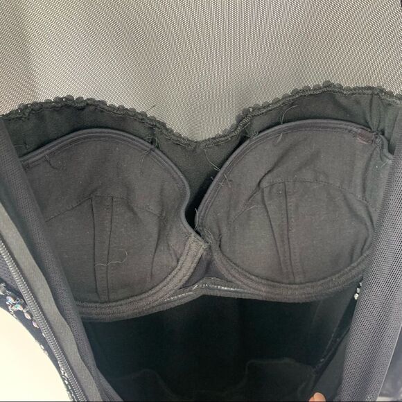 Ice Figure Skating Dress Girls Long Sleeved Black Gymnastics Dress - Picture 7 of 15